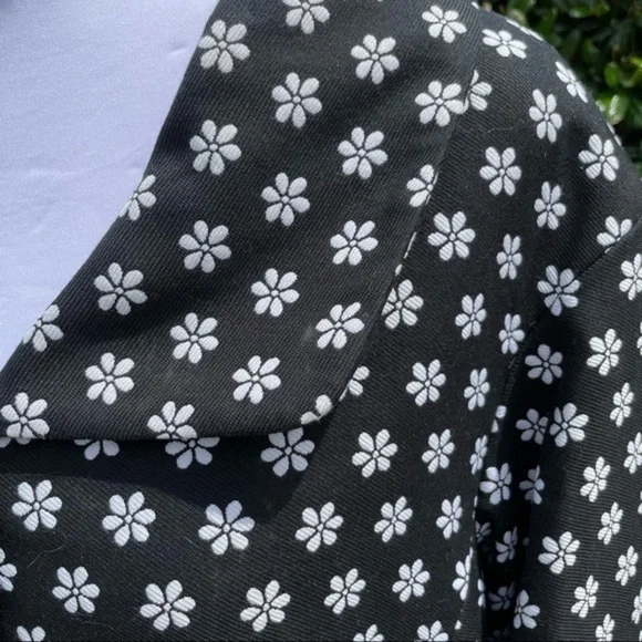 W BY WORTH Black White Floral Blazer 6 - Picture 8 of 13